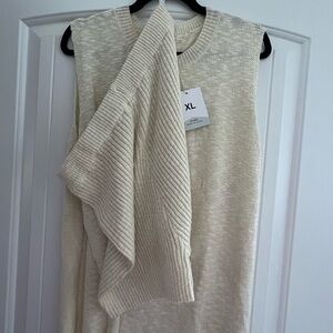 NWT 2 Piece Knit Cream Tank & Shorts